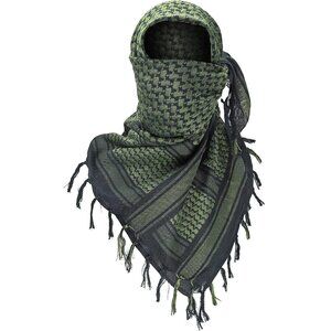 ⚡Men Black Green 100% Cotton Military Shemagh Tactical Keffiyeh Scarf Wrap